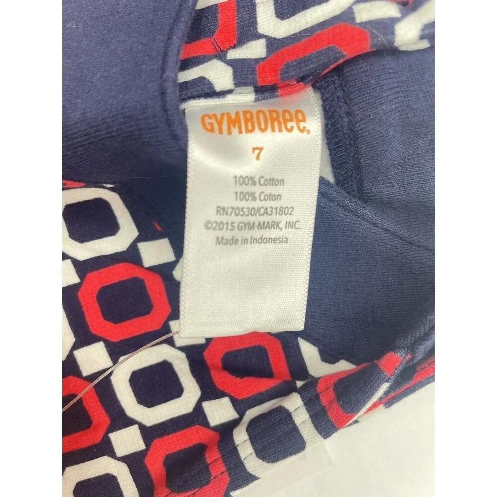 Gymboree Sleeveless Girl navy blue & Red dress size 7 New